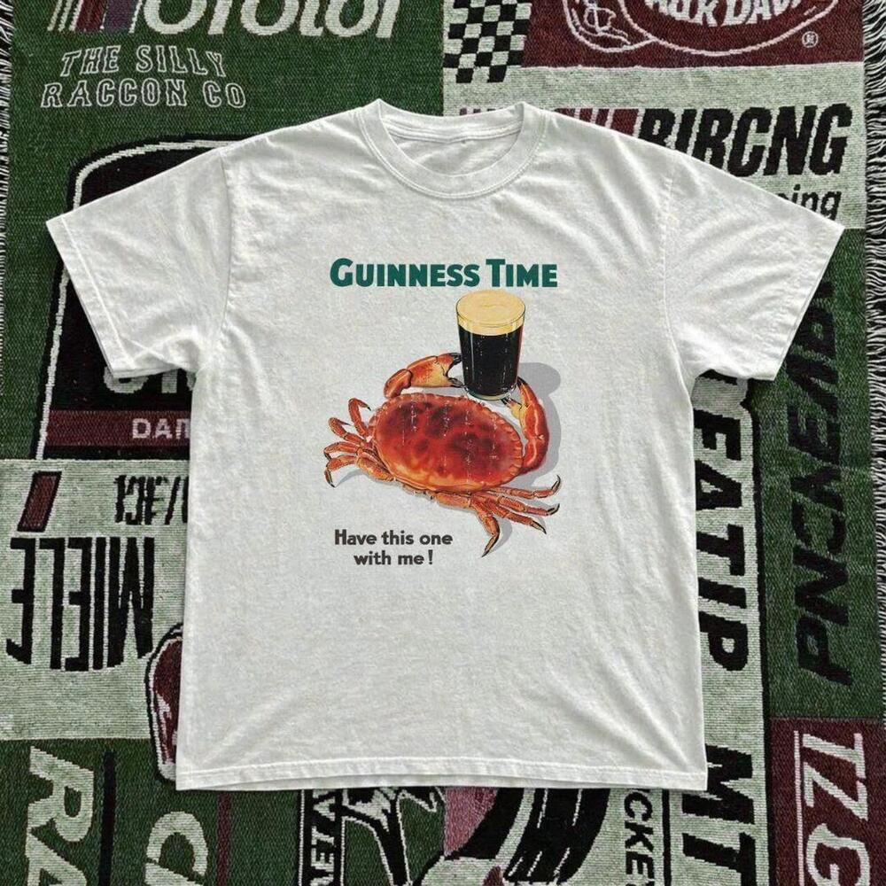 Guinness Time Crab T Shirt A Fun Casual Tee With A Playful Design
